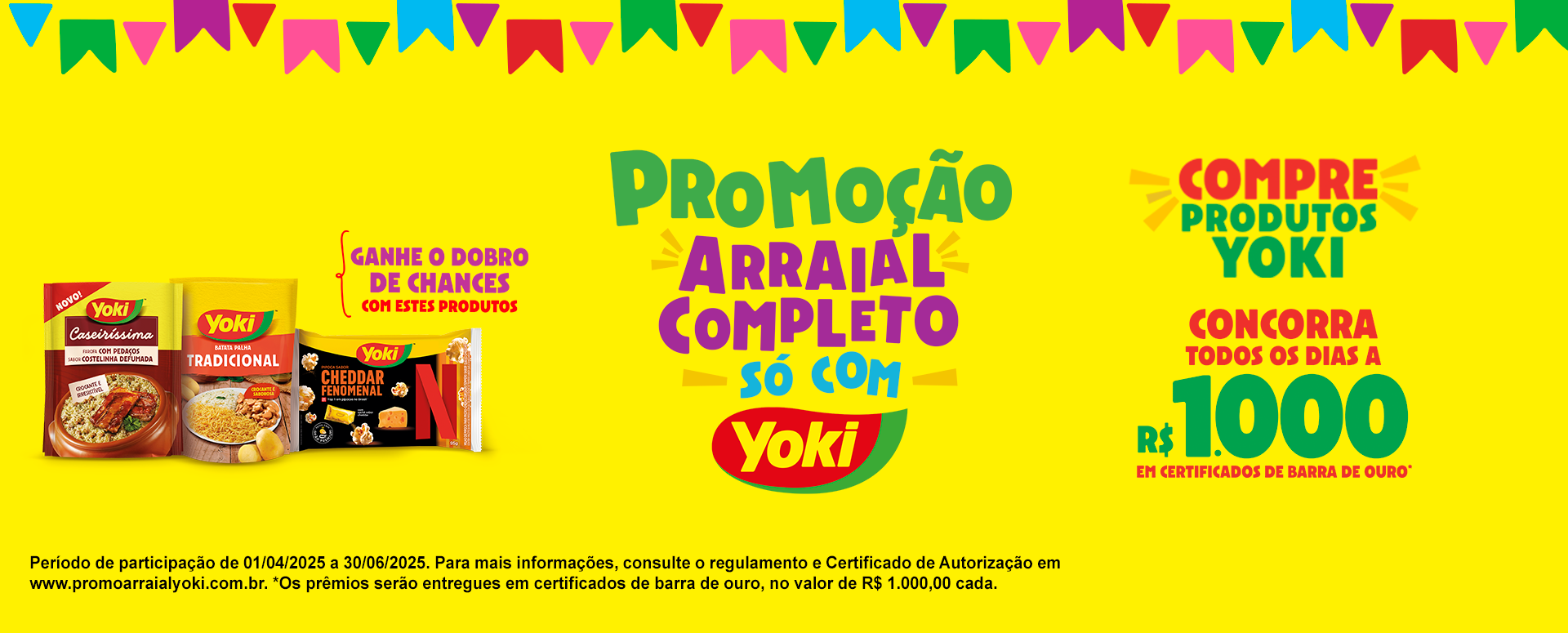 Promoção Arraial Completo só com Yoki 2025