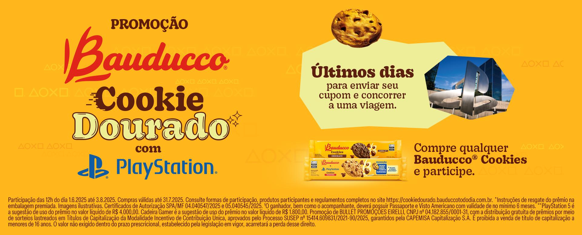 Promoção Bauducco Cookie Dourado