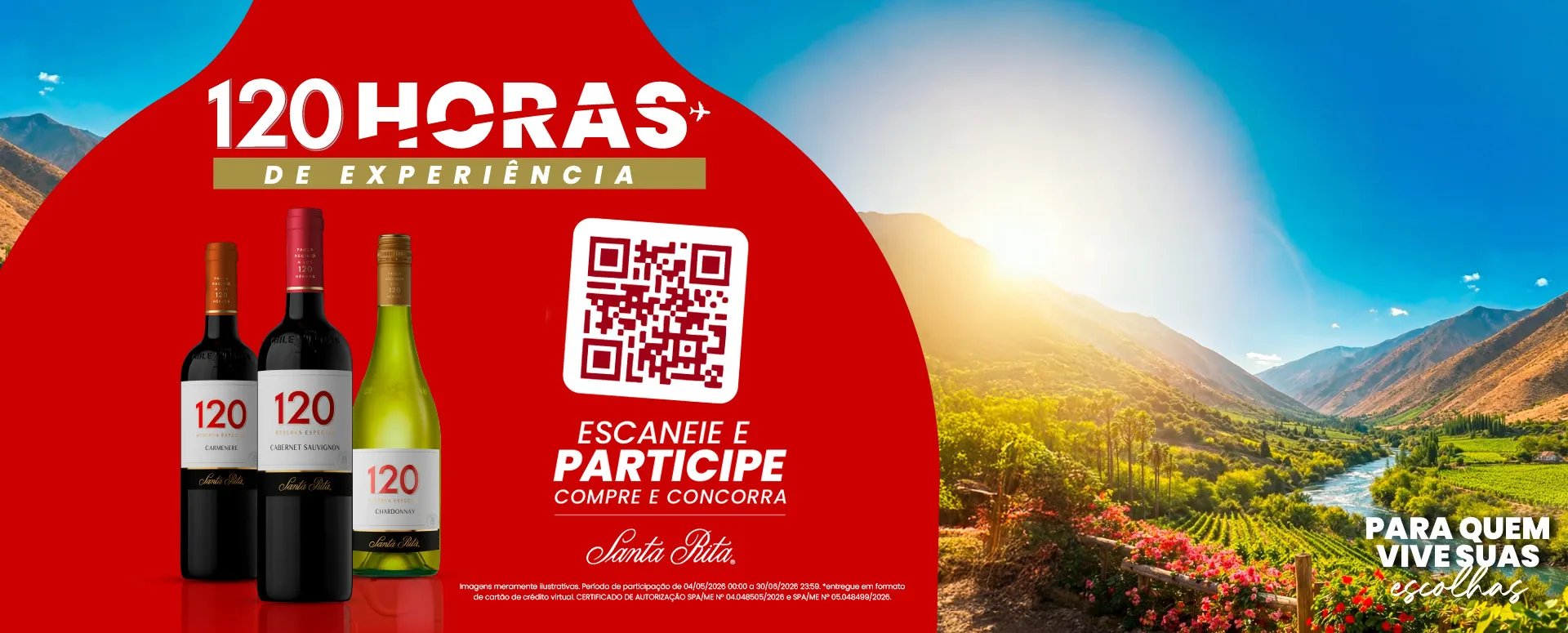 Promoção Santa Rita 120 Horas de Experiência 2026