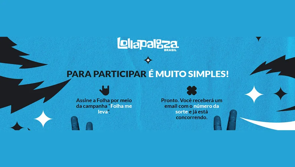 Promoção Folha de São Paulo Você no Lolla 2024