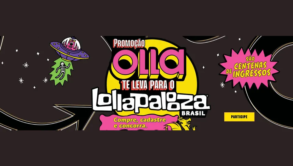 Promoção Olla Te Leva para o Lollapalooza 2023