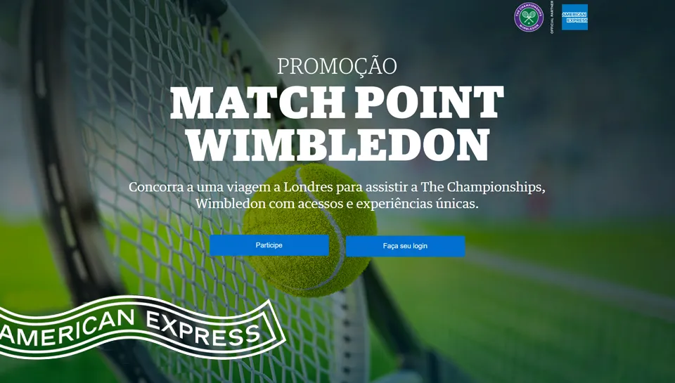 Promoção Amex Wimbledon 2025