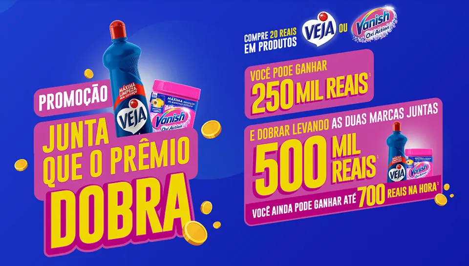 Promoção Veja e Vanish Junta que o Prêmio Dobra 2025