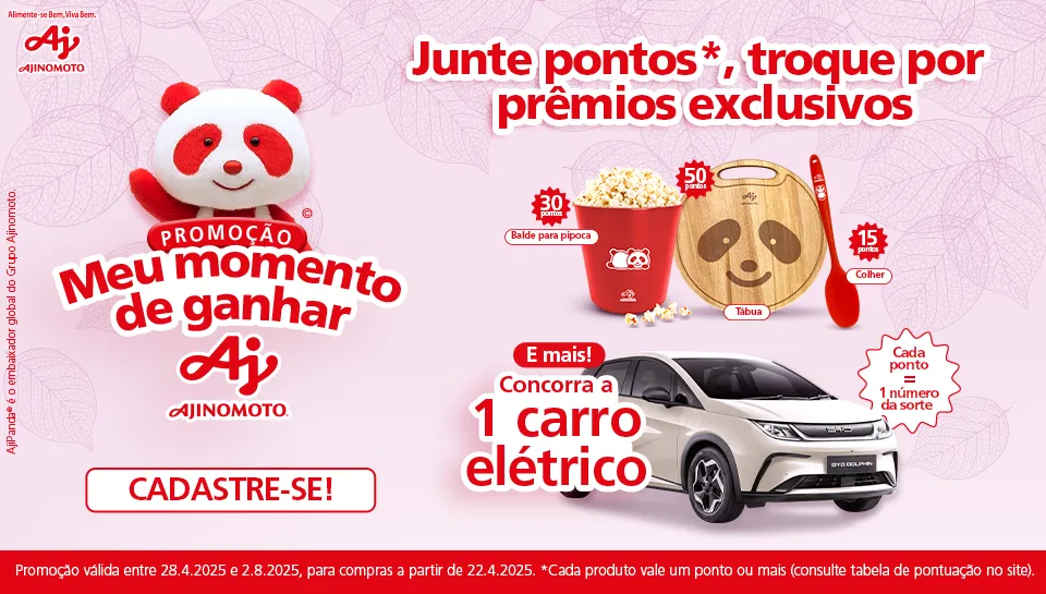 Promoção Ajinomoto Meu Momento de Ganhar 2025