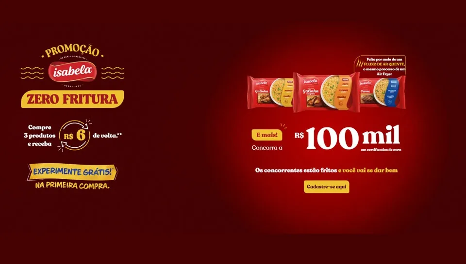 Promoção Isabella Zero Fritura 2025
