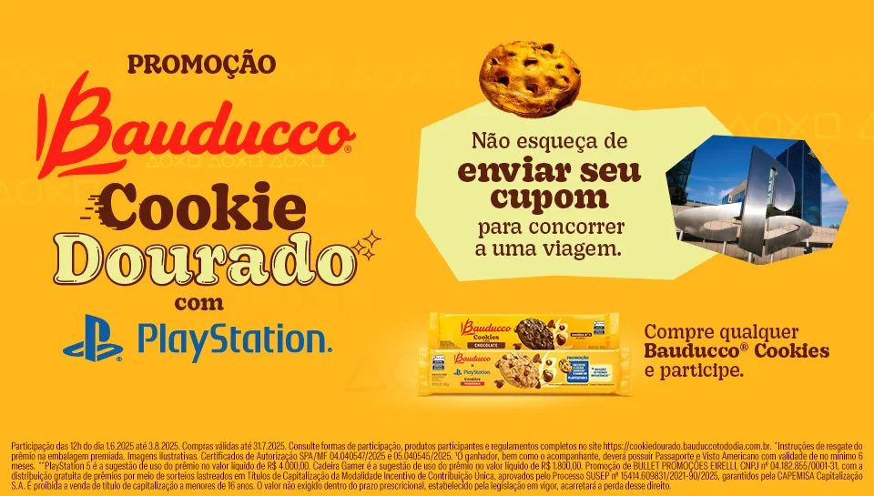 Promoção Bauducco Cookie Dourado 2025