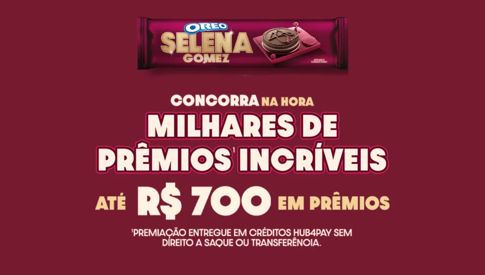 Promoção Oreo Selena Gomez 2025