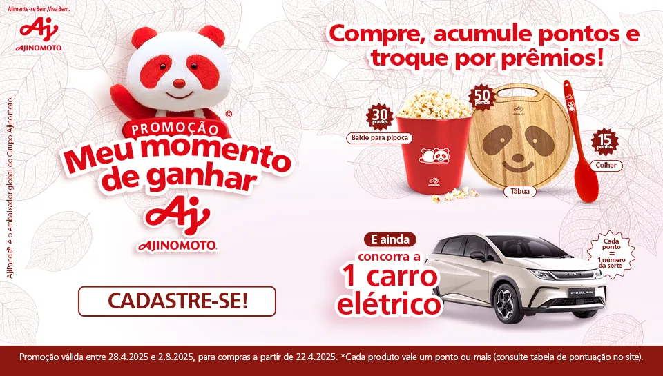 Promoção Ajinomoto Meu Momento de Ganhar 2025