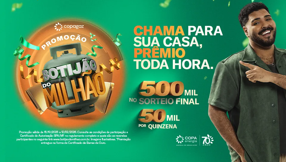 Promoção Botijão do Milhão Copagaz 2025