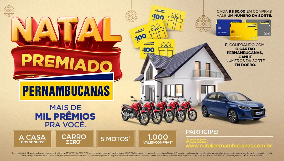 Promoção Natal Premiado Pernambucanas 2025