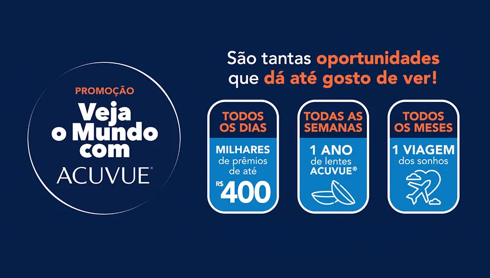 Promoção Veja o Mundo com Acuvue 2025