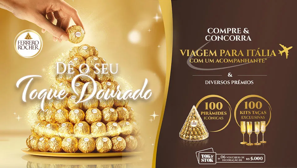 Promoção Ferrero Dê o seu Toque Dourado 2025