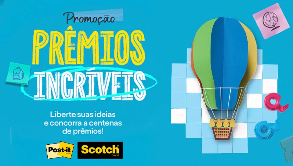 Promoção 3M Scotch e Post-it Prêmios Incríveis 2025