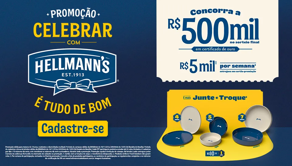 Promoção Celebrar com Hellmann's é Tudo de Bom 2025