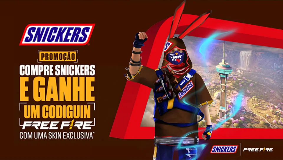 Promoção Snickers Free Fire 2026