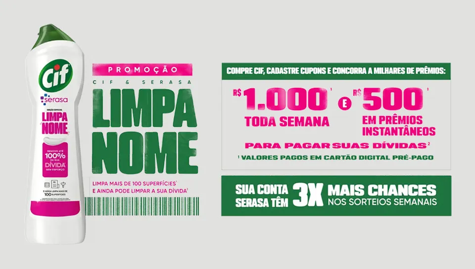 Promoção CIF e Serasa Limpa Nome 2026