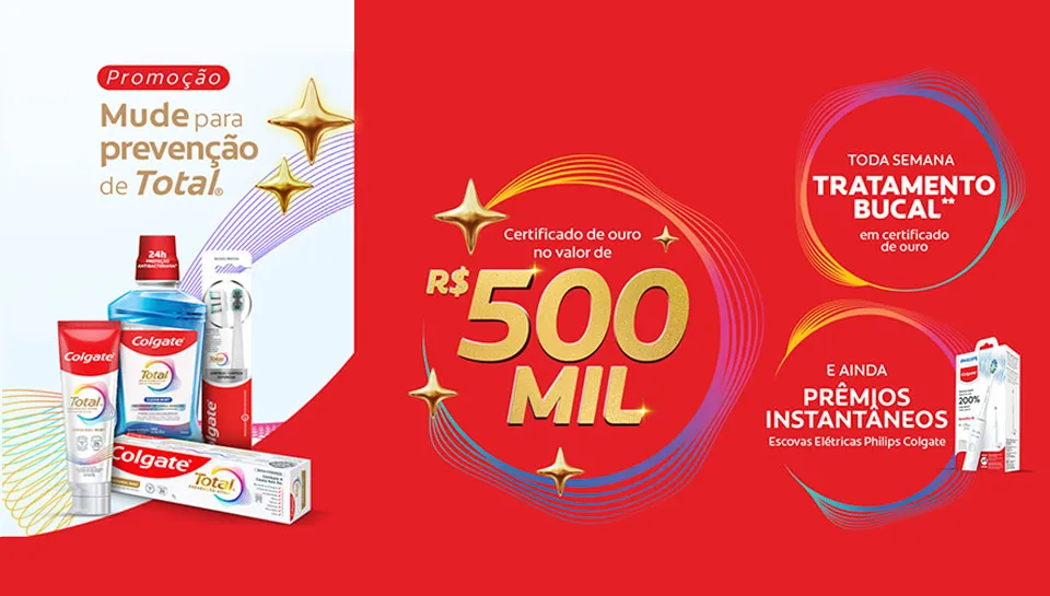 Promoção Colgate Mude Para Prevenção de Total 2026