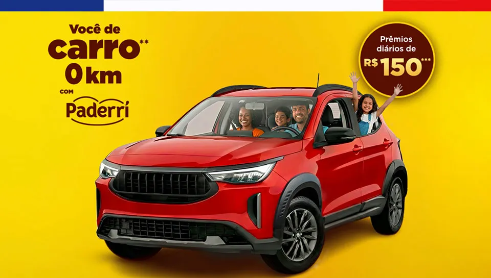 Promoção Você de Carro Zero com Paderri 2026