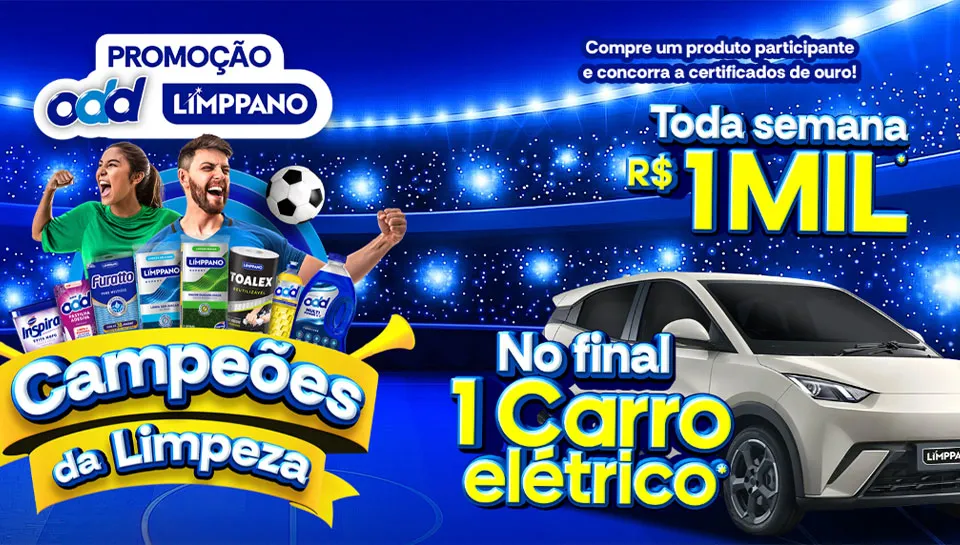 Promoção Odd Limppano Campeões da Limpeza 2026