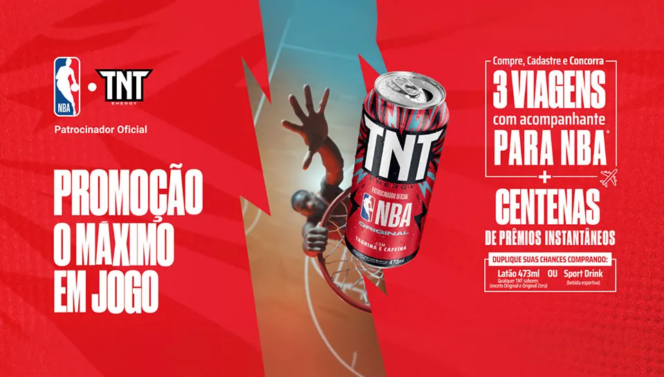 Promoção TNT Energy Drink - O Máximo em Jogo 2026