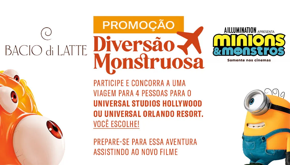 Promoção Bacio di Latti Diversão Monstruosa 2026
