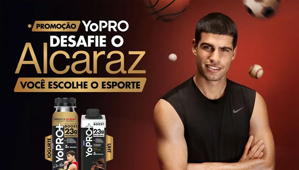 Promoção Yopro Desafie o Alcaraz 2026