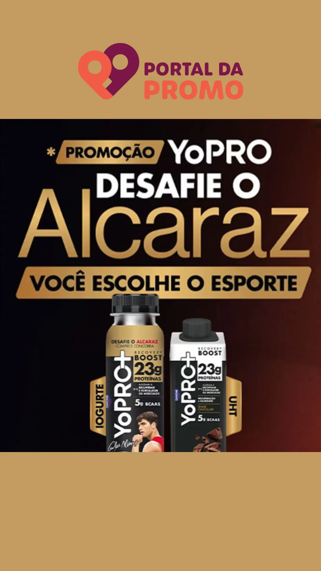 Promoção Yopro Desafie o Alcaraz