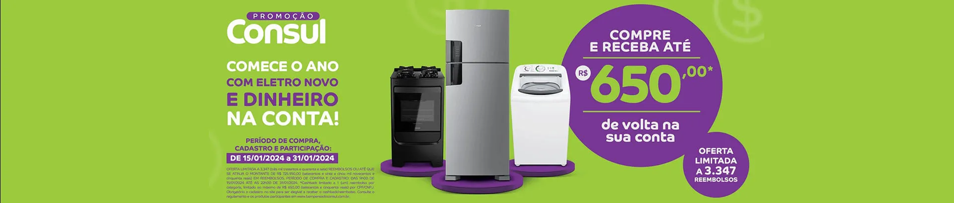 Promoção Consul 2024 Cashback