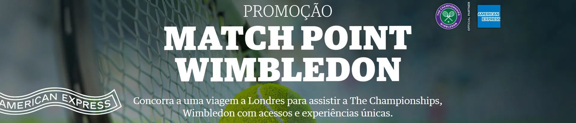 Promoção Amex Wimbledon 2025