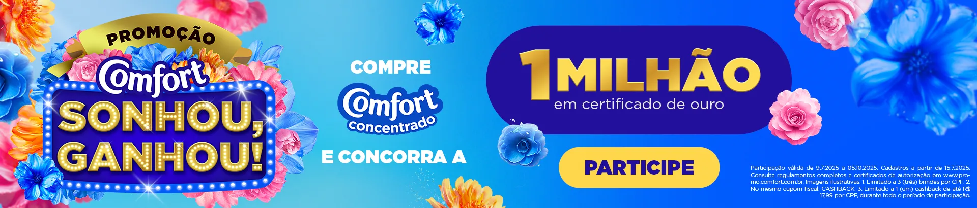 PROMOÇÃO COMFORT SONHOU, GANHOU