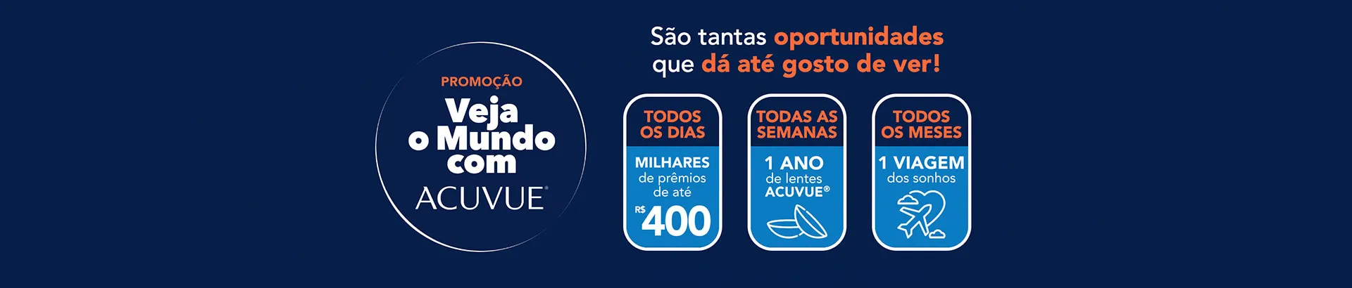 Promoção Veja o Mundo com Acuvue 2025