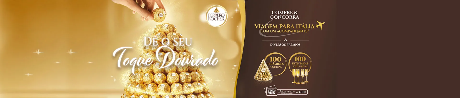 Promoção Ferrero Dê o seu Toque Dourado 2025