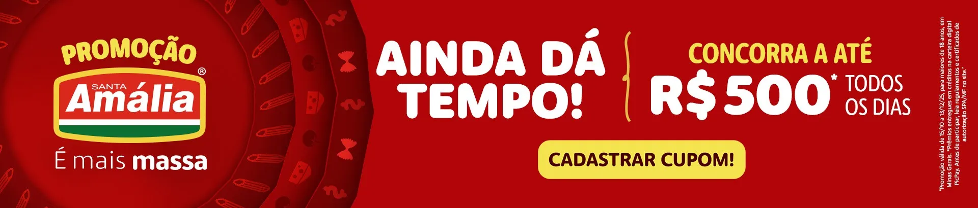 Promoção Santa Amália é Mais Massa 2025