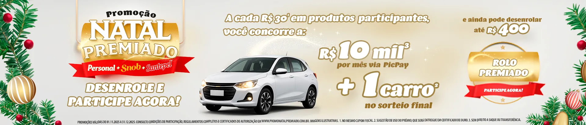 Promoção Natal Premiado Personal Snob e Santepel 2025
