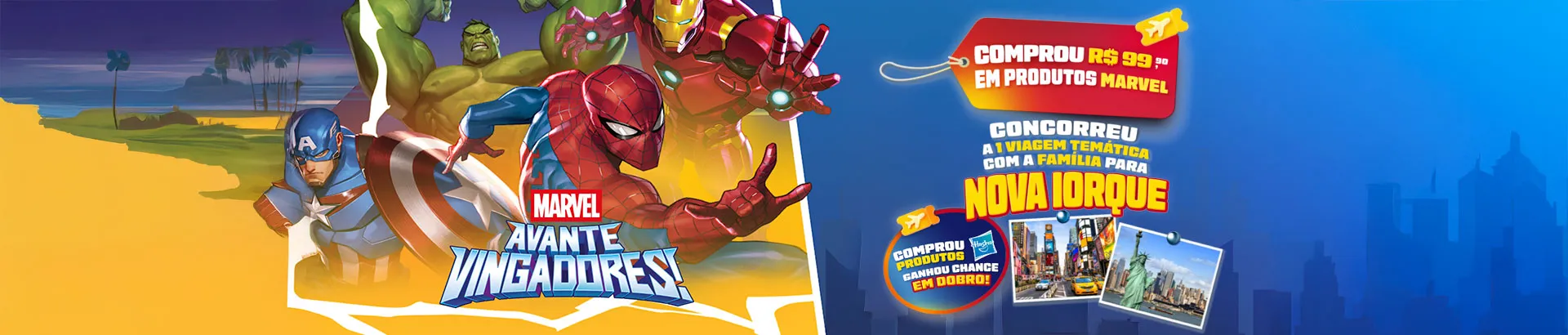 Promoção Disney Marvel Avante Vingadores 2026