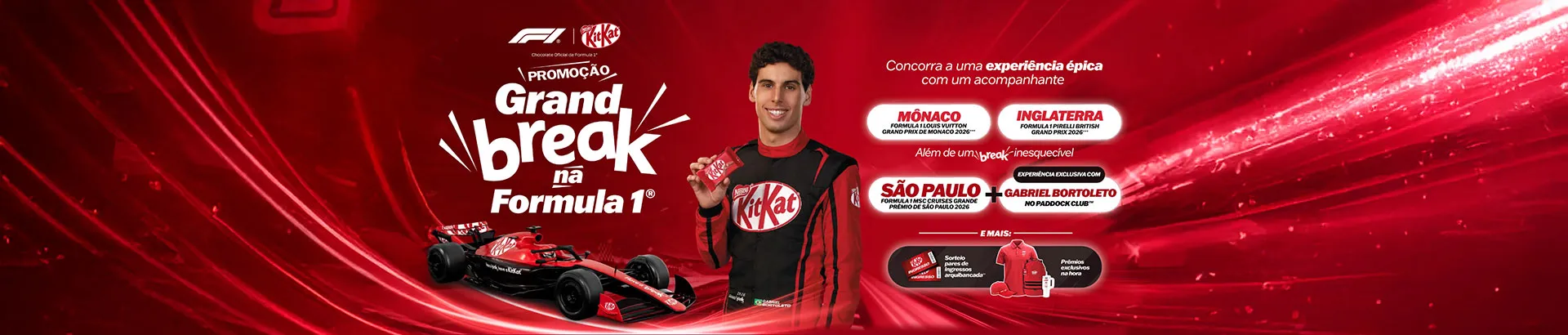 Promoção KitKat Grand Break na Fórmula 1 2026