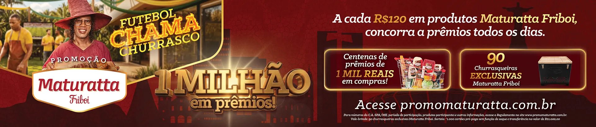 Promoção Maturatta Futebol Chama Churrasco 2026