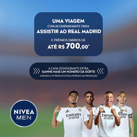 Promoção Nivea Men Te Leva para Assistir ao Real Madrid 2025