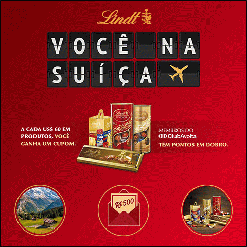 Promoção Lindt Você na Suíça 2025