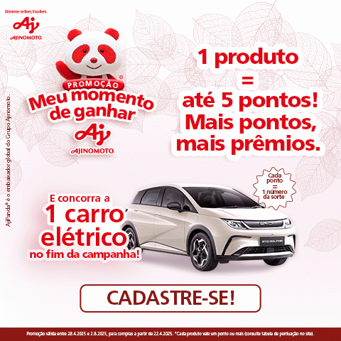 Promoção Ajinomoto Meu Momento de Ganhar 2025