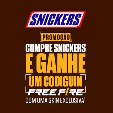 Promoção Snickers Free Fire 2026